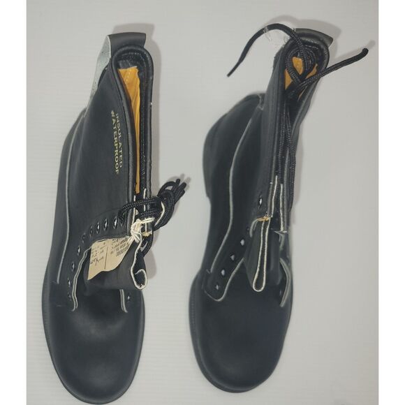 NWT Vintage Weinbrenner Black Insulated Waterproof Boots V487 Mens 10.5 M - Picture 3 of 16